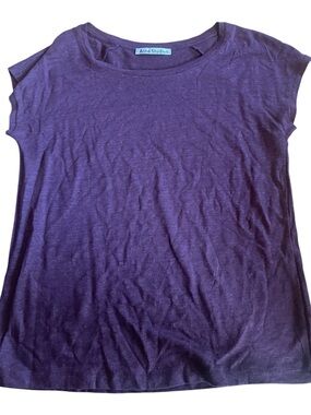 Acne Studio Women's Deep Purple Crew Neck Tee